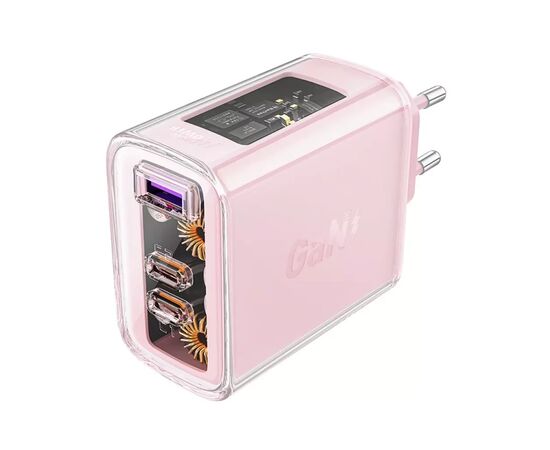 Зарядний пристрій Acefast 3xUSB 65W (2xUSB-C+USB-A) Gan A45 Fast Charger Cherry blossom (6974316282082)
