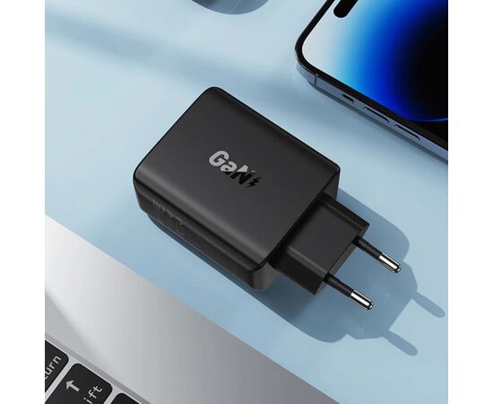 Зарядное устройство Acefast 4xUSB 45W (2xUSB-C+2xUSB-A) Gan A61 Fast Charger Black (6974316282754), изображение 6 Зарядное устройство Acefast 4xUSB 45W (2xUSB-C+2xUSB-A) Gan A61 Fast Charger Black (6974316282754), изображение 6