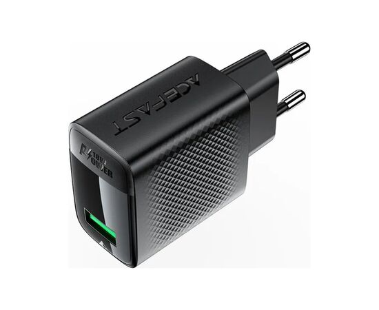 Зарядное устройство Acefast USB-A 20W + Type-C cable A90 Fast Charger Black (6974316280064), изображение 2 Зарядное устройство Acefast USB-A 20W + Type-C cable A90 Fast Charger Black (6974316280064), изображение 2
