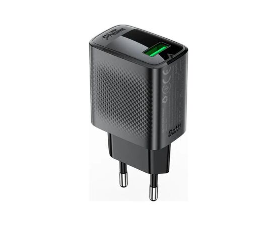 Зарядное устройство Acefast USB-A 20W + Type-C cable A90 Fast Charger Black (6974316280064), изображение 5 Зарядное устройство Acefast USB-A 20W + Type-C cable A90 Fast Charger Black (6974316280064), изображение 5