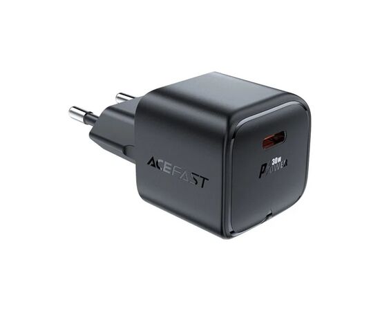Зарядний пристрій Acefast USB-C 30W Gan A77 mini Fast Charger Black (6974316282662)