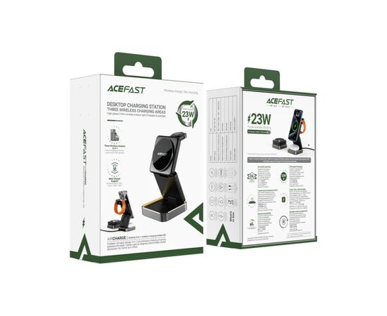 Зарядное устройство Acefast Wireless QI 3in1 15W E20 (6974316283478), изображение 5 Зарядное устройство Acefast Wireless QI 3in1 15W E20 (6974316283478), изображение 5