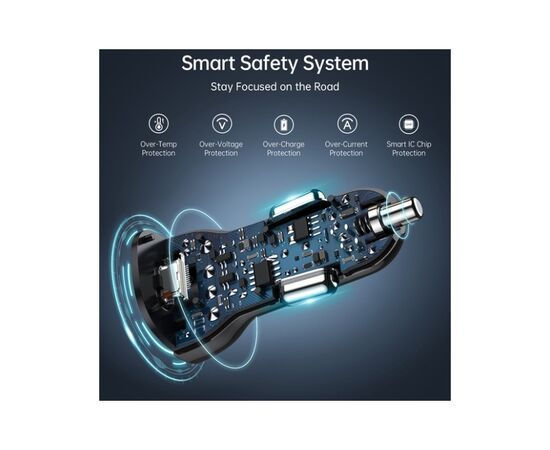 Зарядное устройство Choetech 2xUSB 38W (USB-C+USB-A) PD 20W+QC3.0 18W black (TC0005-101-BK), изображение 3 Зарядное устройство Choetech 2xUSB 38W (USB-C+USB-A) PD 20W+QC3.0 18W black (TC0005-101-BK), изображение 3