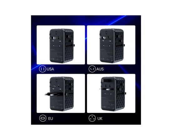 Зарядное устройство Choetech 4xUSB 100W PD (2хUSB-C+2хUSB-A) сharger diamond model black (PD6028-BK), изображение 5 Зарядное устройство Choetech 4xUSB 100W PD (2хUSB-C+2хUSB-A) сharger diamond model black (PD6028-BK), изображение 5