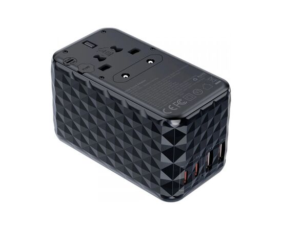 Зарядний пристрій Choetech 4xUSB 100W PD (2хUSB-C+2хUSB-A) сharger diamond model black (PD6028-BK)