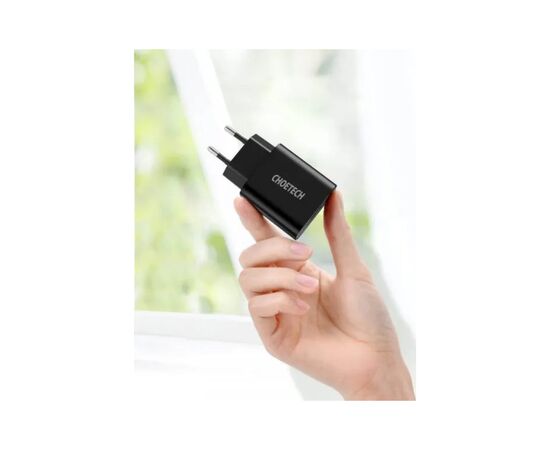 Зарядное устройство Choetech 1xUSB 20W (1 USB-C) PD matte wall charger black (Q5004-EU-BK), изображение 4 Зарядное устройство Choetech 1xUSB 20W (1 USB-C) PD matte wall charger black (Q5004-EU-BK), изображение 4
