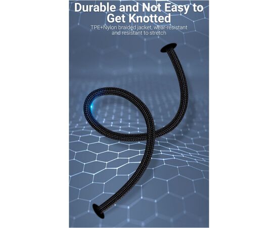 Дата кабель USB 2.0 AM to Lightning 2.0m 2.4A Aluminum Alloy Purple Vention (LABVH), изображение 10 Дата кабель USB 2.0 AM to Lightning 2.0m 2.4A Aluminum Alloy Purple Vention (LABVH), изображение 10