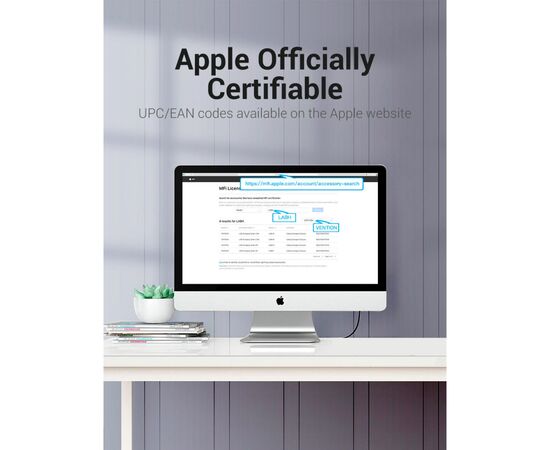 Дата кабель USB 2.0 AM to Lightning 2.0m 2.4A Aluminum Alloy Purple Vention (LABVH), изображение 4 Дата кабель USB 2.0 AM to Lightning 2.0m 2.4A Aluminum Alloy Purple Vention (LABVH), изображение 4