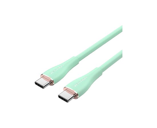 Дата кабель USB-C to USB-C 1.5m 100W Silicone Light Green Vention (TAWGG), изображение 2 Дата кабель USB-C to USB-C 1.5m 100W Silicone Light Green Vention (TAWGG), изображение 2