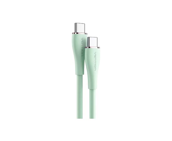 Дата кабель USB-C to USB-C 1.5m 100W Silicone Light Green Vention (TAWGG)