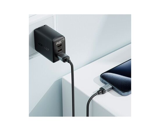 Дата кабель USB 2.0 AM to Type-C 1.2m 3.0A (18W) C20-04 aluminum alloy Black Acefast (6974316283782), изображение 6 Дата кабель USB 2.0 AM to Type-C 1.2m 3.0A (18W) C20-04 aluminum alloy Black Acefast (6974316283782), изображение 6