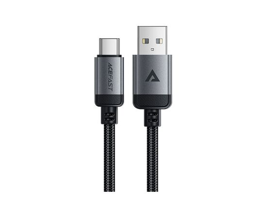 Дата кабель USB 2.0 AM to Type-C 1.2m 3.0A (18W) C20-04 aluminum alloy Black Acefast (6974316283782)