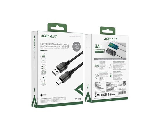 Дата кабель USB 2.0 AM to Type-C 1.2m 3.0A C9-04 Acefast (6974316283010), изображение 5 Дата кабель USB 2.0 AM to Type-C 1.2m 3.0A C9-04 Acefast (6974316283010), изображение 5