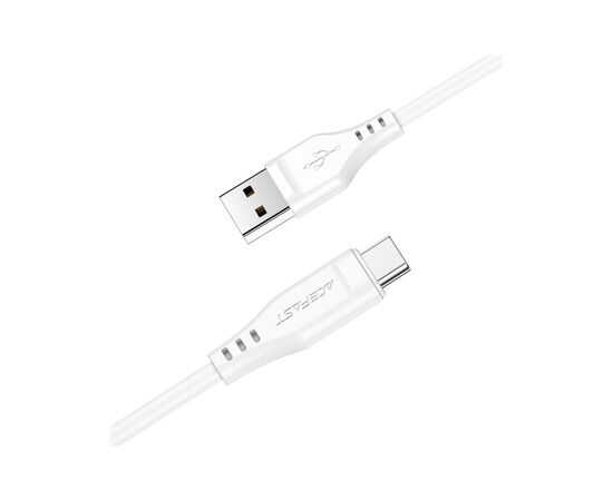 Дата кабель USB 2.0 AM to Type-C 1.2m 3.0A TPE C3-04 White Acefast (6974316280873), изображение 2 Дата кабель USB 2.0 AM to Type-C 1.2m 3.0A TPE C3-04 White Acefast (6974316280873), изображение 2