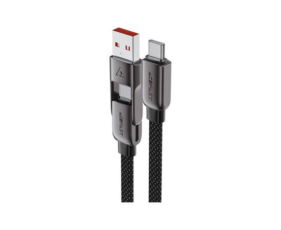 Дата кабель USB-C to USB-C/A 1.2m 3.0A zink alloy C13-04 Black Acefast (6974316282334), изображение 3 Дата кабель USB-C to USB-C/A 1.2m 3.0A zink alloy C13-04 Black Acefast (6974316282334), изображение 3