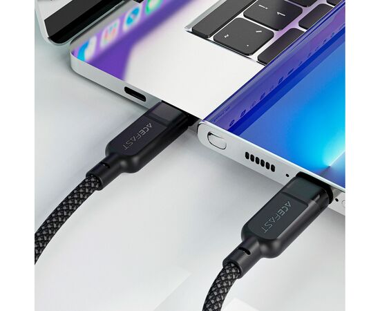 Дата кабель USB 2.0 USB-C 2in1 0.8m + sub 0.4m, 100W, C5-11 Acefast (6974316280149), изображение 8 Дата кабель USB 2.0 USB-C 2in1 0.8m + sub 0.4m, 100W, C5-11 Acefast (6974316280149), изображение 8