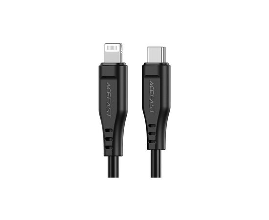 Дата кабель USB-C to Lightning 1.2m 3.0A TPE C3-01 Black Acefast (6974316280804)