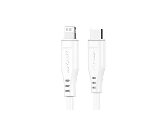 Дата кабель USB-C to Lightning 1.2m 3.0A TPE C3-01 White Acefast (6974316280811)