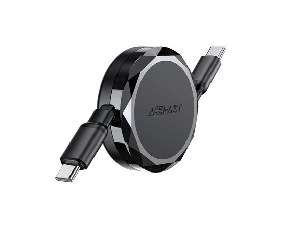 Дата кабель USB-C to USB-C 0.8m 60W dual retraction C13-03 Black Acefast (6974316280132), изображение 4 Дата кабель USB-C to USB-C 0.8m 60W dual retraction C13-03 Black Acefast (6974316280132), изображение 4