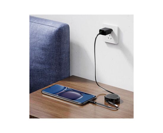 Дата кабель USB-C to USB-C 0.8m 60W dual retraction C13-03 Black Acefast (6974316280132), изображение 8 Дата кабель USB-C to USB-C 0.8m 60W dual retraction C13-03 Black Acefast (6974316280132), изображение 8
