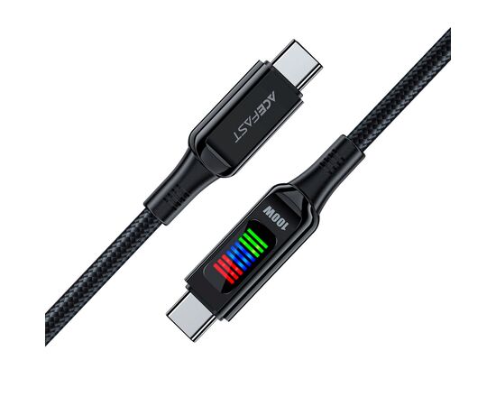 Дата кабель USB-C to USB-C 1.2m 100W with display C7-03 Acefast (6974316282778), изображение 4 Дата кабель USB-C to USB-C 1.2m 100W with display C7-03 Acefast (6974316282778), изображение 4