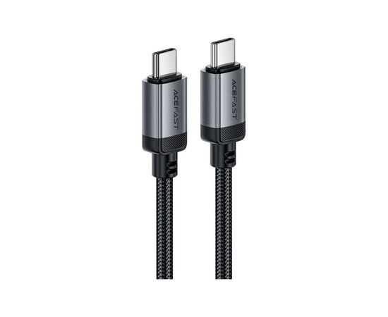 Дата кабель USB-C to USB-C 1.2m 3A aluminum alloy C20-03 Black Acefast (6974316283775), изображение 2 Дата кабель USB-C to USB-C 1.2m 3A aluminum alloy C20-03 Black Acefast (6974316283775), изображение 2