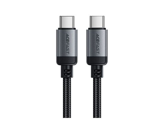 Дата кабель USB-C to USB-C 1.2m 3A aluminum alloy C20-03 Black Acefast (6974316283775)