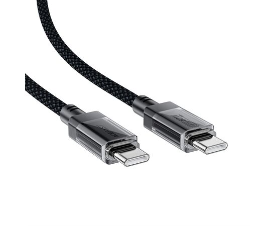 Дата кабель USB-C to USB-C 1.2m 60W stainless steel C12-03 Black Acefast (6974316283317), изображение 3 Дата кабель USB-C to USB-C 1.2m 60W stainless steel C12-03 Black Acefast (6974316283317), изображение 3
