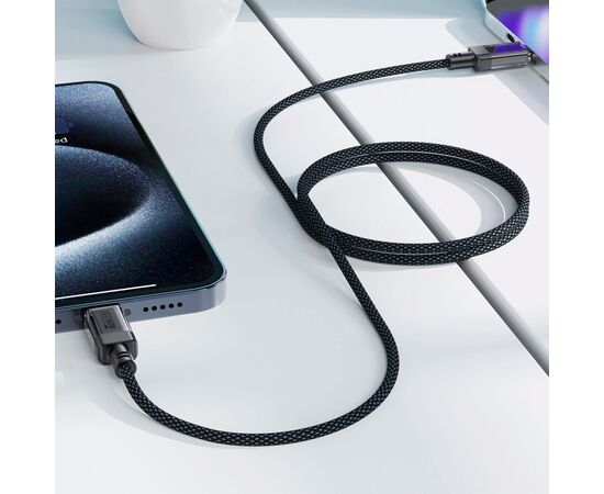 Дата кабель USB-C to USB-C 1.2m 60W stainless steel C12-03 Black Acefast (6974316283317), изображение 7 Дата кабель USB-C to USB-C 1.2m 60W stainless steel C12-03 Black Acefast (6974316283317), изображение 7