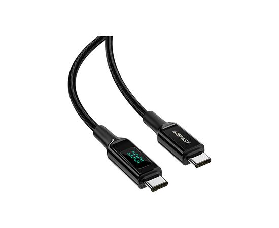 Дата кабель USB-C to USB-C 2.0m 100W with display C6-03 Acefast (6974316281054), изображение 2 Дата кабель USB-C to USB-C 2.0m 100W with display C6-03 Acefast (6974316281054), изображение 2