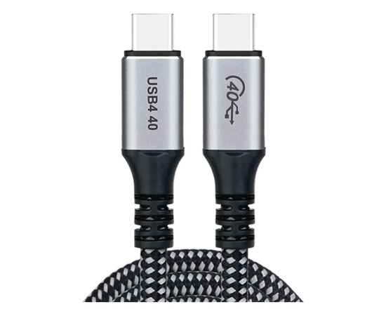 Дата кабель USB-C to USB-C 1.2m USB4.0 Gen3 240W (8K HDR) Choetech (XCC-1040-GY)