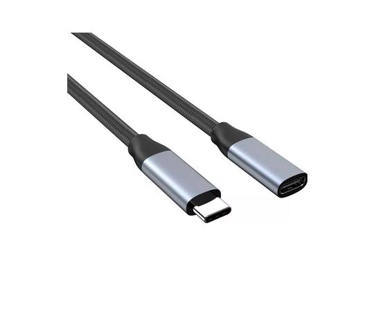 Дата кабель USB-C 3.1 AM/AF 2.0m 10Gbps 100W nylon braid Choetech (XCC-1039-CA-GY), изображение 2 Дата кабель USB-C 3.1 AM/AF 2.0m 10Gbps 100W nylon braid Choetech (XCC-1039-CA-GY), изображение 2