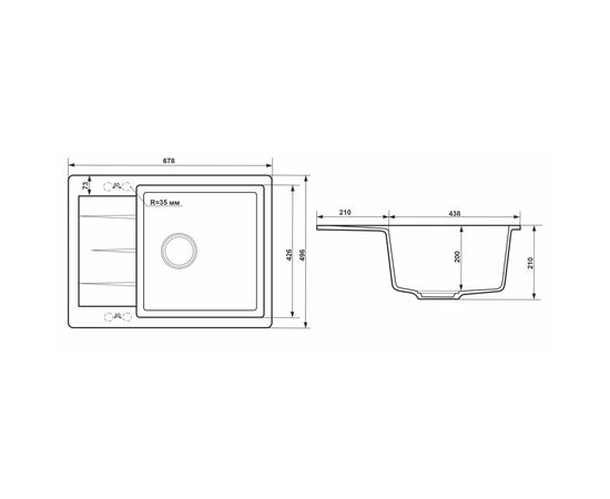 Мойка кухонная GRANADO LINARES white (gr0805), изображение 7 Мойка кухонная GRANADO LINARES white (gr0805), изображение 7