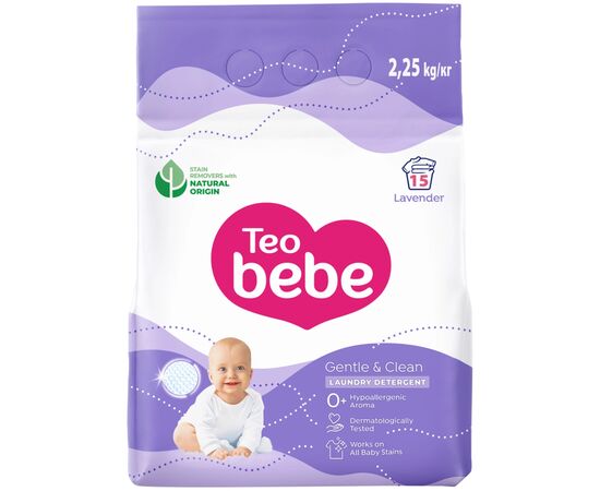 Пральний порошок Teo bebe Gentle & Clean Lavender 2.25 кг (3800024048449)