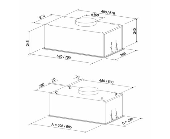 Вытяжка кухонная Eleyus NAVIS 700 LED 52 BL, изображение 12 Вытяжка кухонная Eleyus NAVIS 700 LED 52 BL, изображение 12