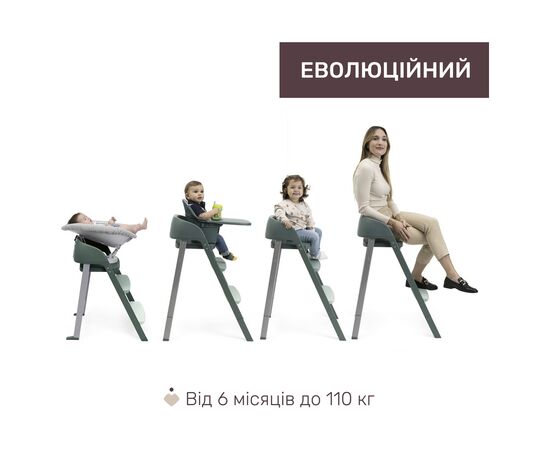 Стілець для годування Chicco 3 в 1 Crescendo Up зелений (87046.87), зображення 7 Стілець для годування Chicco 3 в 1 Crescendo Up зелений (87046.87), зображення 7