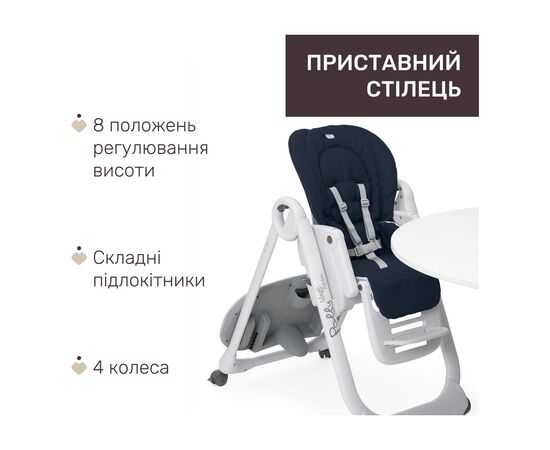 Стульчик для кормления Chicco Polly Magic Relax синий (79502.64.00), изображение 4 Стульчик для кормления Chicco Polly Magic Relax синий (79502.64.00), изображение 4