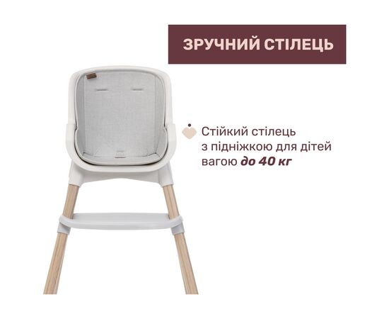 Стульчик для кормления Chicco Polly Zest Plus светло-серый (87152.80), изображение 3 Стульчик для кормления Chicco Polly Zest Plus светло-серый (87152.80), изображение 3