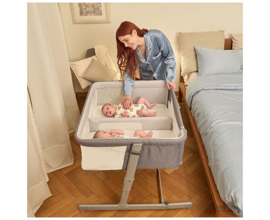 Кроватка Chicco Next2Me Twins для двойни серый (87077.68), изображение 8 Кроватка Chicco Next2Me Twins для двойни серый (87077.68), изображение 8