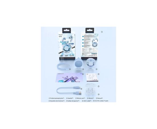 Наушники Acefast T8 Ice Blue (6974316282235), изображение 3 Наушники Acefast T8 Ice Blue (6974316282235), изображение 3