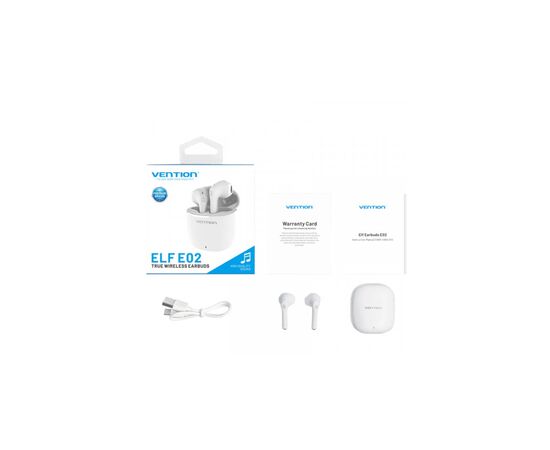 Наушники Vention Elf Earbuds E02 White (NBGW0), изображение 5 Наушники Vention Elf Earbuds E02 White (NBGW0), изображение 5