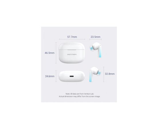 Наушники Vention Elf Earbuds E04 White (NBIW0), изображение 2 Наушники Vention Elf Earbuds E04 White (NBIW0), изображение 2