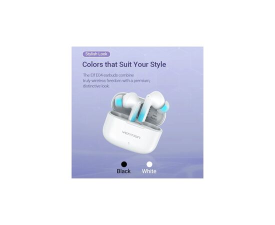 Наушники Vention Elf Earbuds E04 White (NBIW0), изображение 3 Наушники Vention Elf Earbuds E04 White (NBIW0), изображение 3