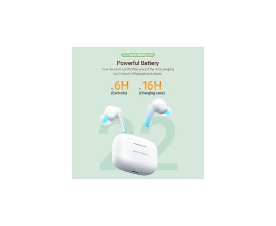 Наушники Vention Elf Earbuds E04 White (NBIW0), изображение 4 Наушники Vention Elf Earbuds E04 White (NBIW0), изображение 4