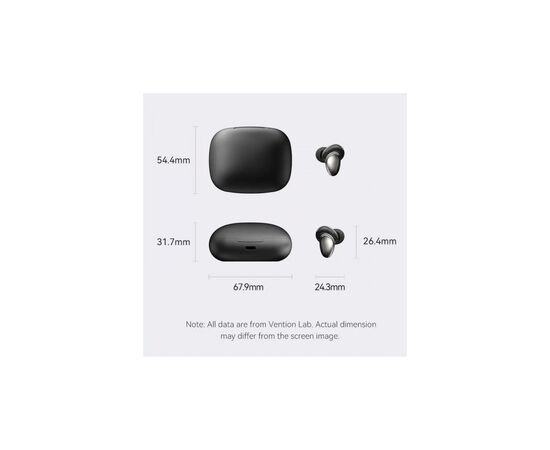 Наушники Vention Tiny Earbuds T13 Black (NBNB0), изображение 3 Наушники Vention Tiny Earbuds T13 Black (NBNB0), изображение 3