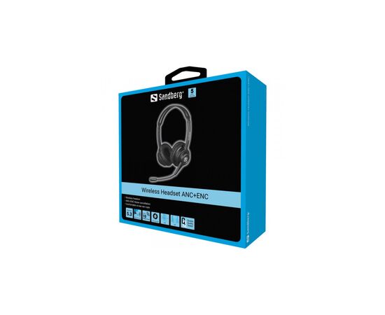 Наушники Sandberg Wireless Headset ANC+ENC Bluetooth Black (126-44), изображение 5 Наушники Sandberg Wireless Headset ANC+ENC Bluetooth Black (126-44), изображение 5