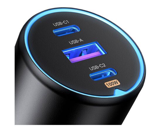 Зарядное устройство Ugreen 3xUSB 130W (2xUSB-C+USB-A) QC 3.0 black (CD293) (90413), изображение 3 Зарядное устройство Ugreen 3xUSB 130W (2xUSB-C+USB-A) QC 3.0 black (CD293) (90413), изображение 3