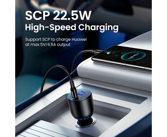 Зарядное устройство Ugreen 3xUSB 130W (2xUSB-C+USB-A) QC 3.0 black (CD293) (90413), изображение 6 Зарядное устройство Ugreen 3xUSB 130W (2xUSB-C+USB-A) QC 3.0 black (CD293) (90413), изображение 6