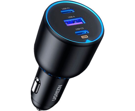 Зарядний пристрій Ugreen 3xUSB 130W (2xUSB-C+USB-A) QC 3.0 black (CD293) (90413)