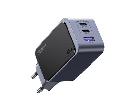 Зарядное устройство Ugreen 3xUSB 65W (2xUSB-C+USB-A) Gan Nexode Fast Charger Grey X553 (35042), изображение 2 Зарядное устройство Ugreen 3xUSB 65W (2xUSB-C+USB-A) Gan Nexode Fast Charger Grey X553 (35042), изображение 2